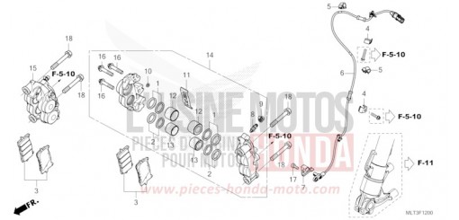 ETRIER DE FREIN AVANT CB1000GTT de 2026